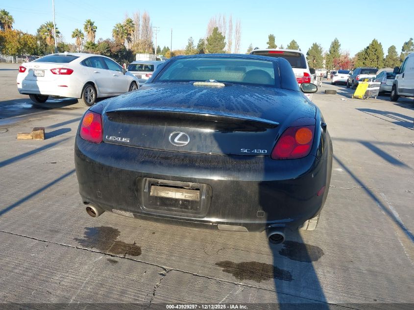 2005 Lexus Sc 430 VIN: JTHFN48Y850065598 Lot: 43929297