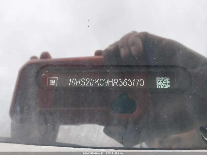 2017 GMC Yukon Xl Slt VIN: 1GKS2GKC9HR363170 Lot: 43929344