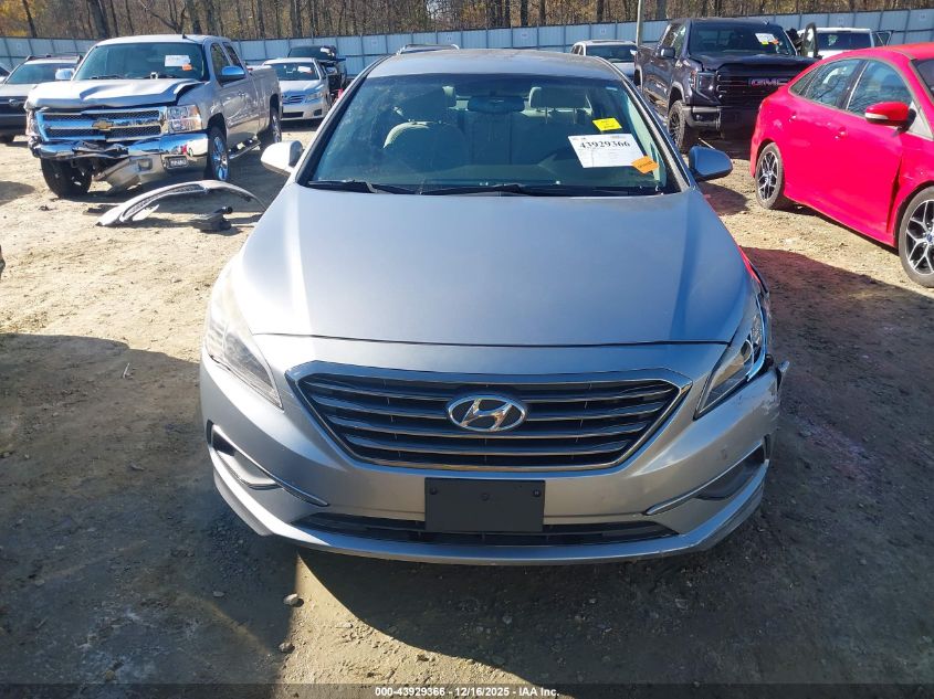 2016 Hyundai Sonata Se VIN: 5NPE24AF7GH342309 Lot: 43929366