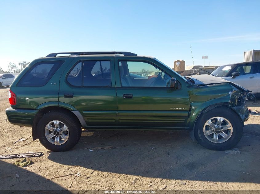 2000 Isuzu Rodeo Ls/Lse/S 3.2L VIN: 4S2CK58W5Y4343165 Lot: 43929407