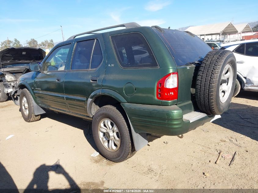 2000 Isuzu Rodeo Ls/Lse/S 3.2L VIN: 4S2CK58W5Y4343165 Lot: 43929407