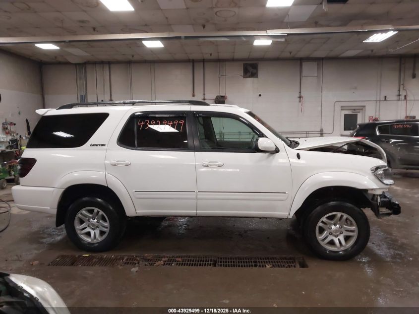 2003 Toyota Sequoia Limited V8 VIN: 5TDBT48A73S188568 Lot: 43929499