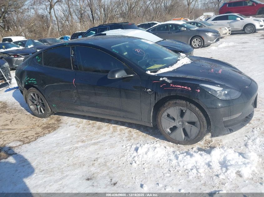 2023 Tesla Model 3 Rear-Wheel Drive VIN: 5YJ3E1EA2PF446992 Lot: 43929608