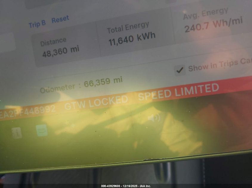 2023 Tesla Model 3 Rear-Wheel Drive VIN: 5YJ3E1EA2PF446992 Lot: 43929608