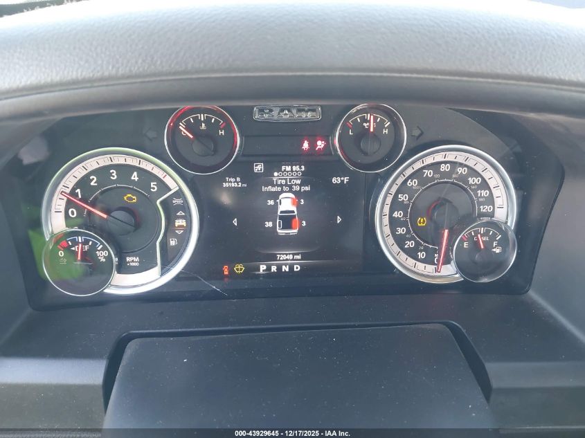 2017 Ram 1500 Big Horn 4X4 5'7 Box VIN: 1C6RR7LM7HS874311 Lot: 43929645