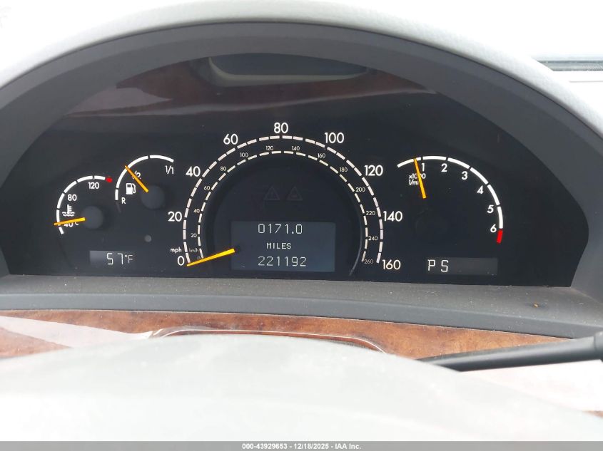 2003 Mercedes-Benz S 500 VIN: WDBNG75J23A317061 Lot: 43929653