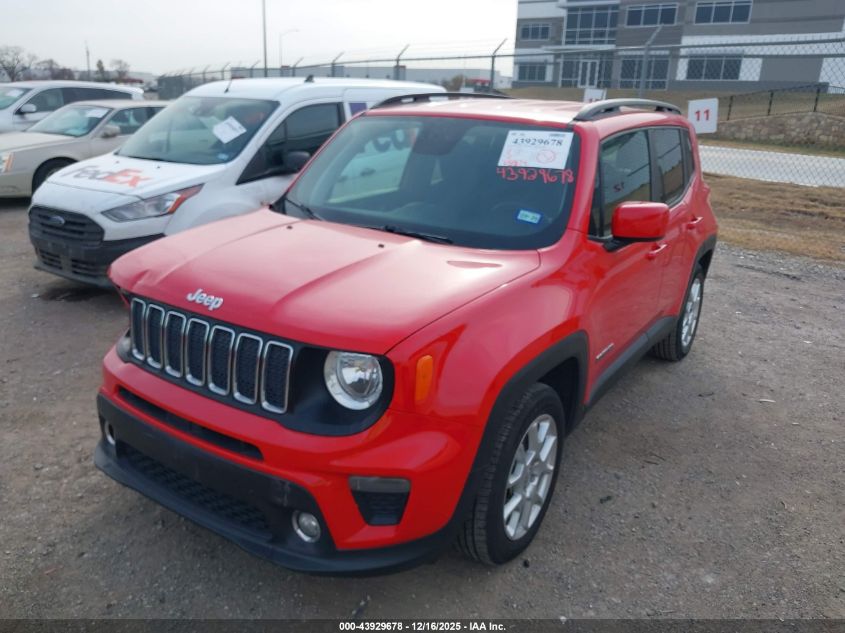 2019 Jeep Renegade Latitude Fwd VIN: ZACNJABBXKPK84920 Lot: 43929678