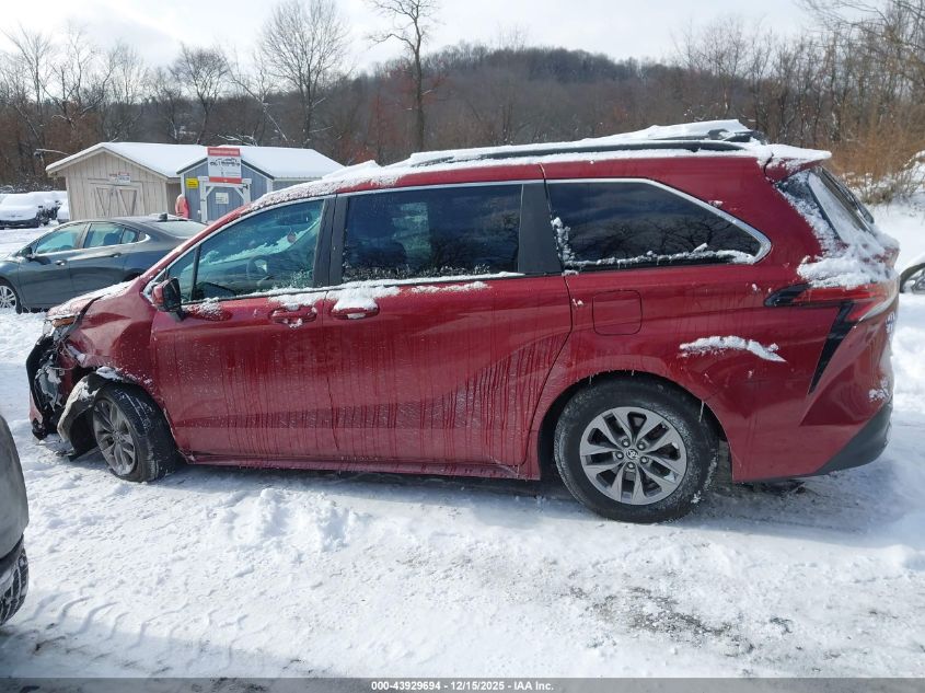 2022 Toyota Sienna Le VIN: 5TDBRKEC7NS086151 Lot: 43929694