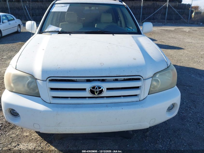 2004 Toyota Highlander V6 VIN: JTEEP21A740046608 Lot: 43929695