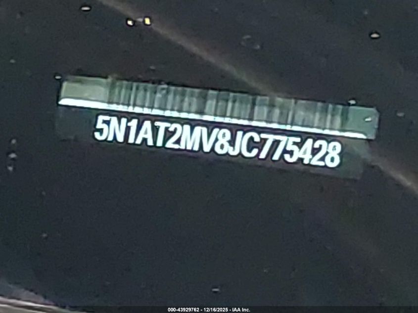 2018 Nissan Rogue S VIN: 5N1AT2MV8JC775428 Lot: 43929762
