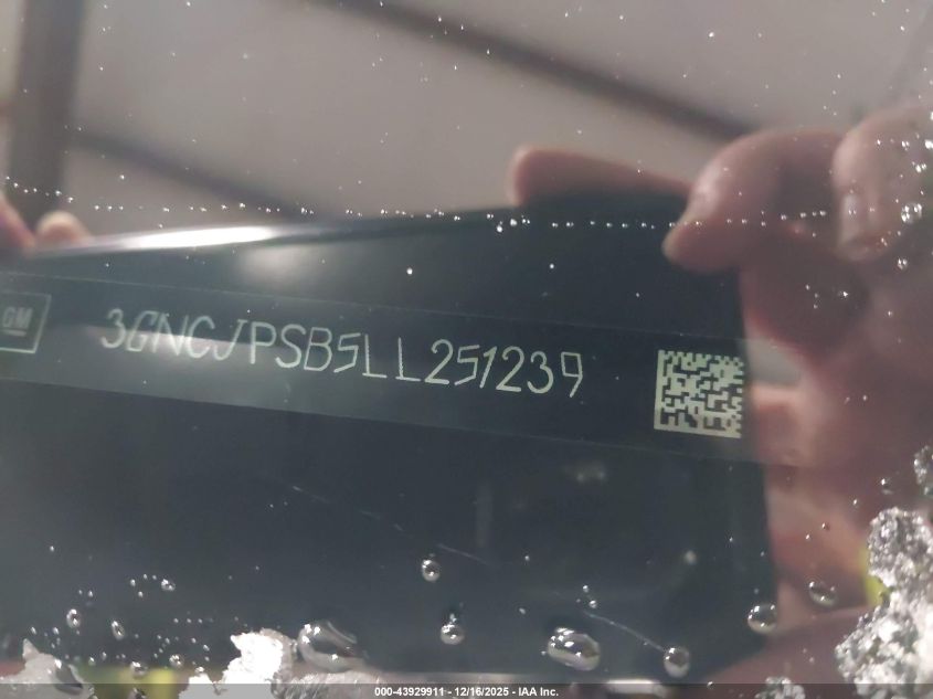 2020 Chevrolet Trax Awd Lt VIN: 3GNCJPSB5LL251239 Lot: 43929911