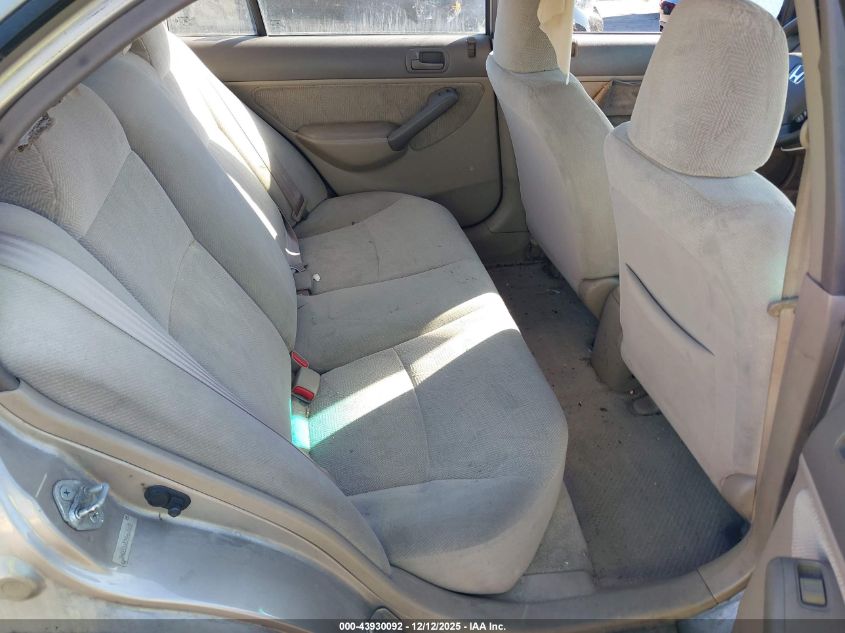 2001 Honda Civic Lx VIN: 2HGES16571H618102 Lot: 43930092