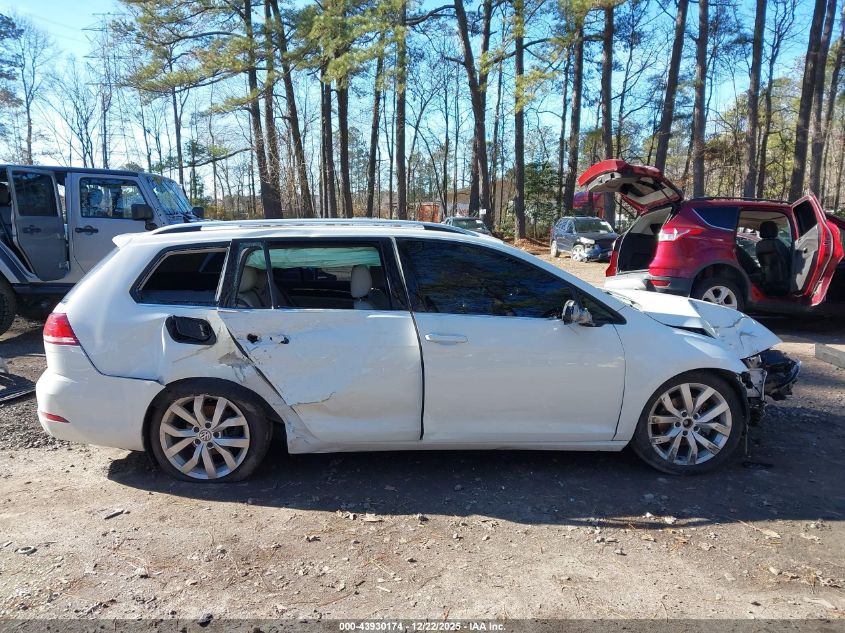 2018 Volkswagen Golf Sportwagen Tsi Sel VIN: 3VWL17AU9JM762159 Lot: 43930174