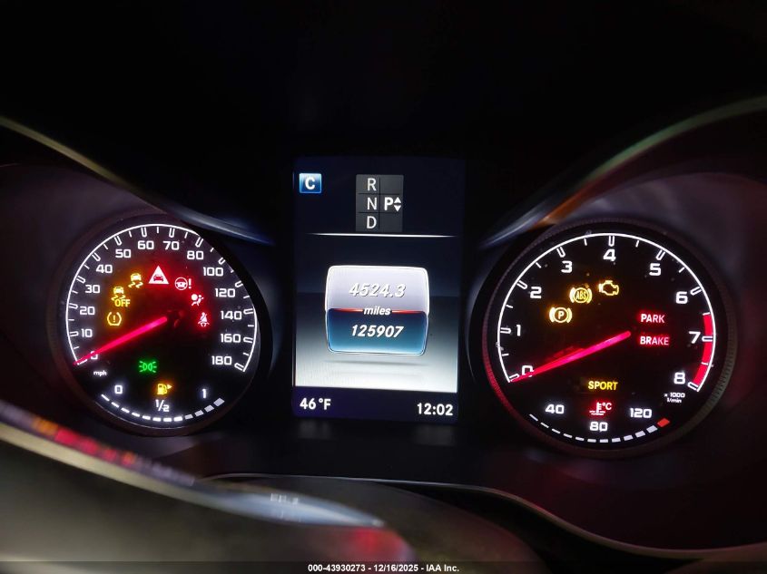 2016 Mercedes-Benz C 450 Amg 4Matic VIN: 55SWF6EB2GU112265 Lot: 43930273