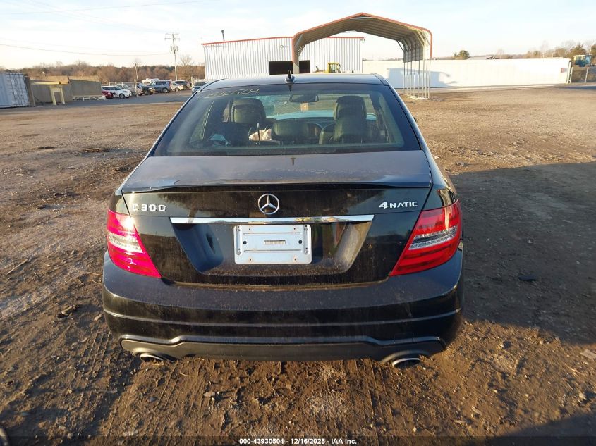 2013 Mercedes-Benz C 300 Sport 4Matic VIN: WDDGF8AB7DR278574 Lot: 43930504
