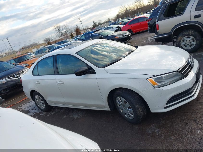 2015 Volkswagen Jetta 2.0L S VIN: 3VW1K7AJ9FM406229 Lot: 43930538