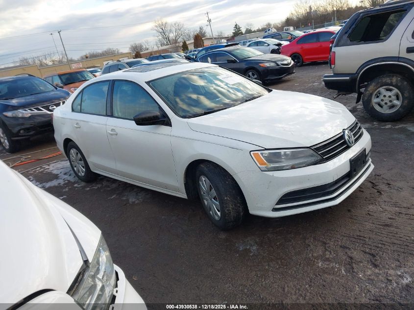 2015 Volkswagen Jetta 2.0L S VIN: 3VW1K7AJ9FM406229 Lot: 43930538