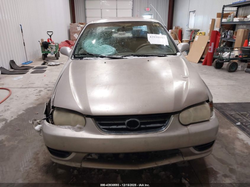 2001 Toyota Corolla Le VIN: 1NXBR12E81Z484664 Lot: 43930593