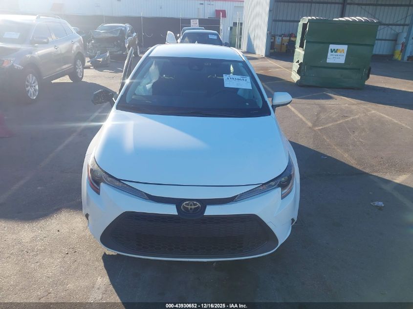 2021 Toyota Corolla Le VIN: JTDVPMAE6MJ122557 Lot: 43930652