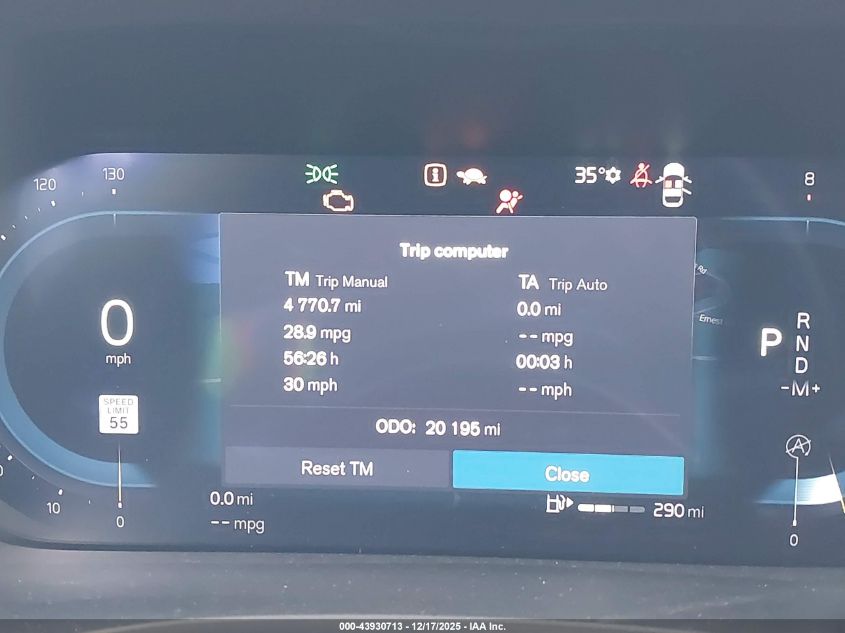 2025 Volvo Xc60 B5 Core VIN: YV4M12RJ2S1220031 Lot: 43930713