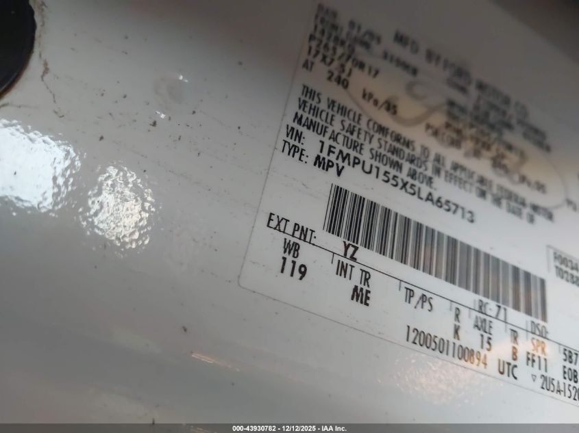 2005 Ford Expedition Xlt VIN: 1FMPU155X5LA65713 Lot: 43930782