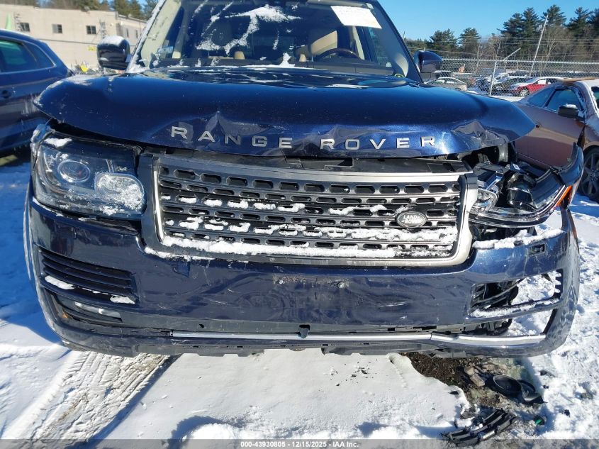 2016 Land Rover Range Rover 3.0L V6 Supercharged VIN: SALGR2PF8GA313854 Lot: 43930805