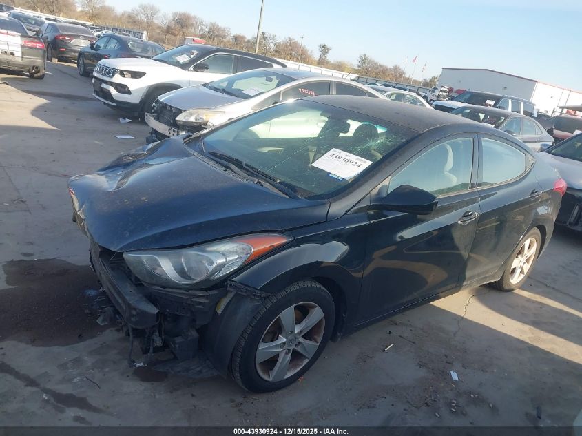 2013 Hyundai Elantra Gls VIN: 5NPDH4AE7DH372827 Lot: 43930924