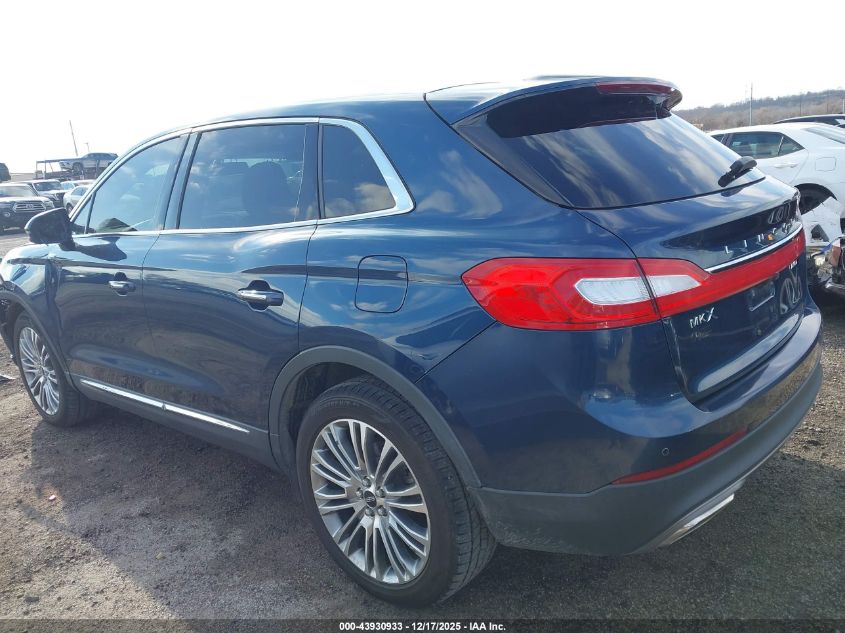 2017 Lincoln Mkx Reserve VIN: 2LMPJ8LR7HBL18602 Lot: 43930933