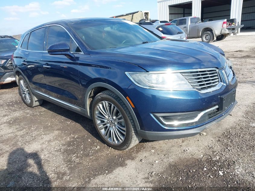 2017 Lincoln Mkx Reserve VIN: 2LMPJ8LR7HBL18602 Lot: 43930933