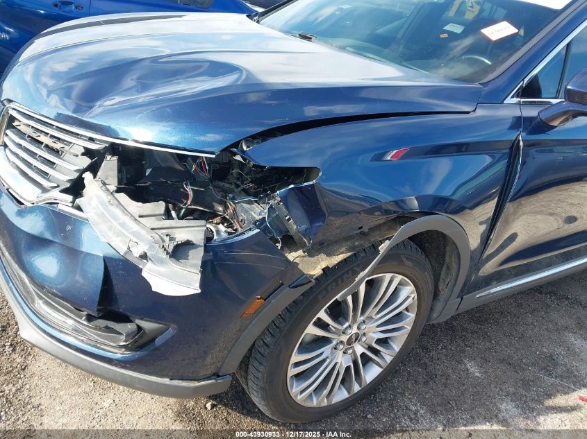 2017 Lincoln Mkx Reserve VIN: 2LMPJ8LR7HBL18602 Lot: 43930933