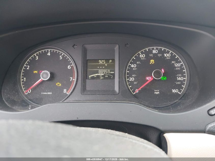 2011 Volkswagen Jetta 2.5L Se VIN: 3VWDX7AJ5BM110830 Lot: 43930947