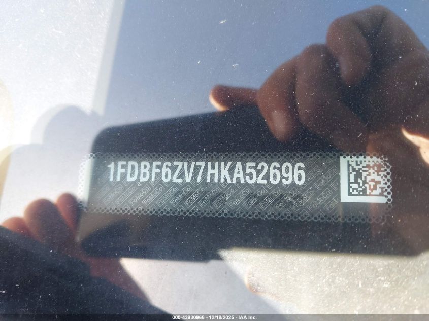 2017 Ford Transit-350 Cab VIN: 1FDBF6ZV7HKA52696 Lot: 43930966