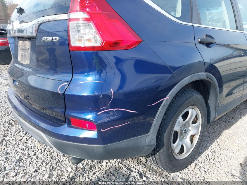 2015 Honda Cr-V Lx VIN: 5J6RM4H36FL062182 Lot: 43931024
