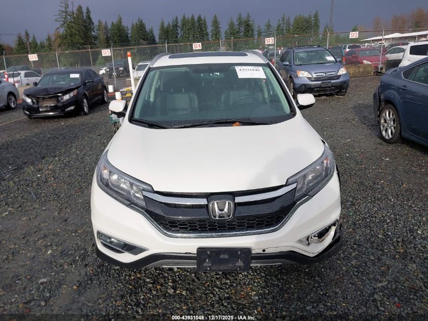2015 Honda Cr-V Ex-L VIN: 5J6RM4H7XFL096774 Lot: 43931046