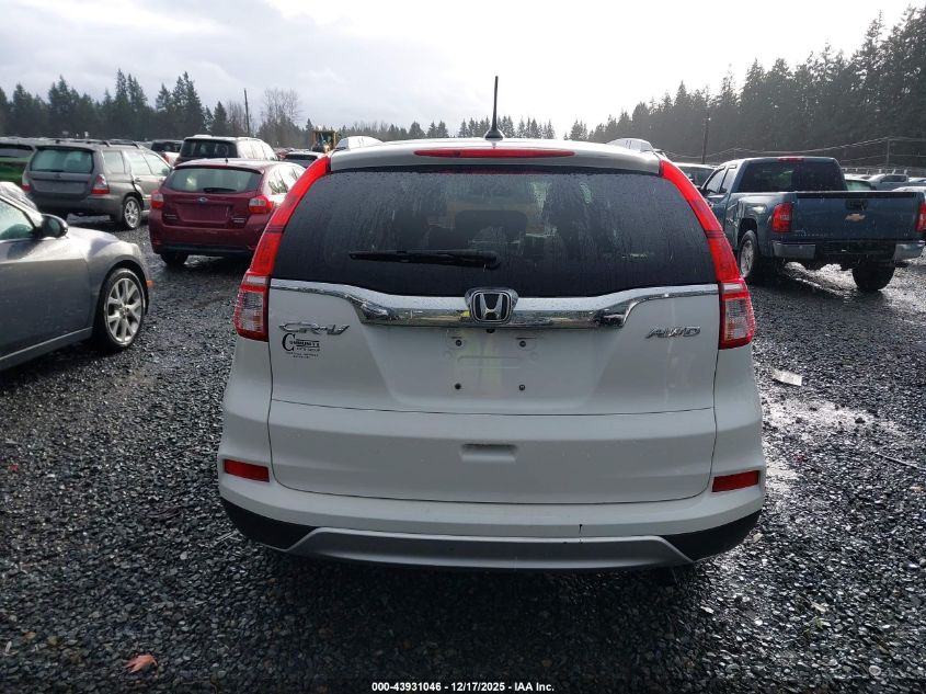 2015 Honda Cr-V Ex-L VIN: 5J6RM4H7XFL096774 Lot: 43931046