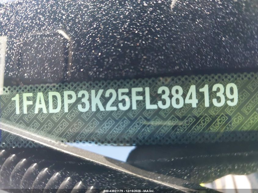 2015 Ford Focus Se VIN: 1FADP3K25FL384139 Lot: 43931179