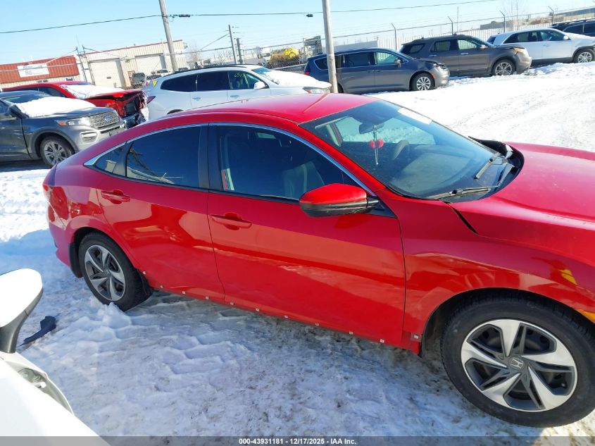 2019 Honda Civic Lx VIN: 2HGFC2F69KH527821 Lot: 43931181