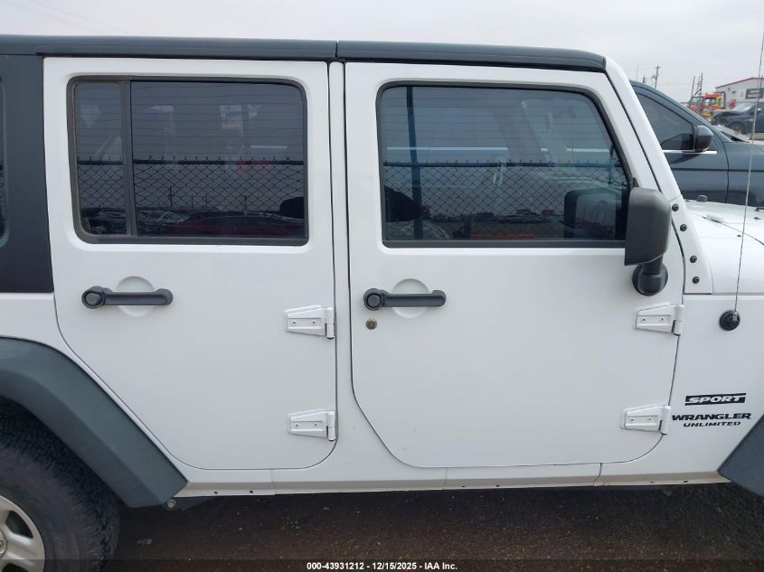 2017 Jeep Wrangler Unlimited Sport 4X4 VIN: 1C4BJWDG3HL648037 Lot: 43931212