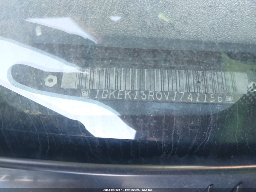 1997 GMC Yukon Sle VIN: 1GKEK13R0VJ741156 Lot: 43931247