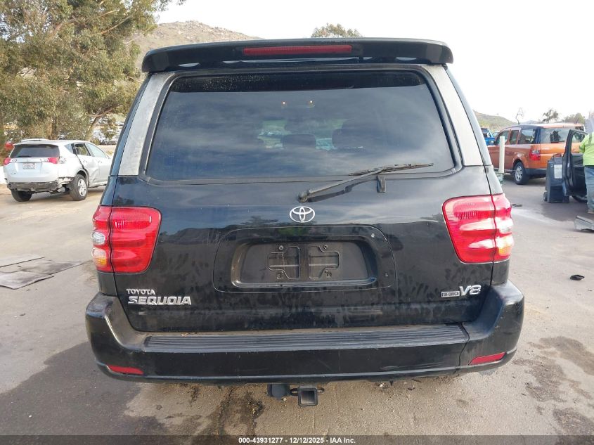 2004 Toyota Sequoia Limited V8 VIN: 5TDZT38A74S231834 Lot: 43931277