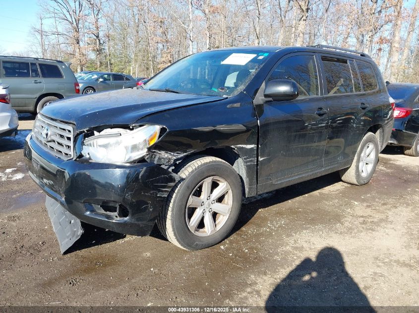 2010 Toyota Highlander Base V6 VIN: 5TDBK3EH8AS022085 Lot: 43931306