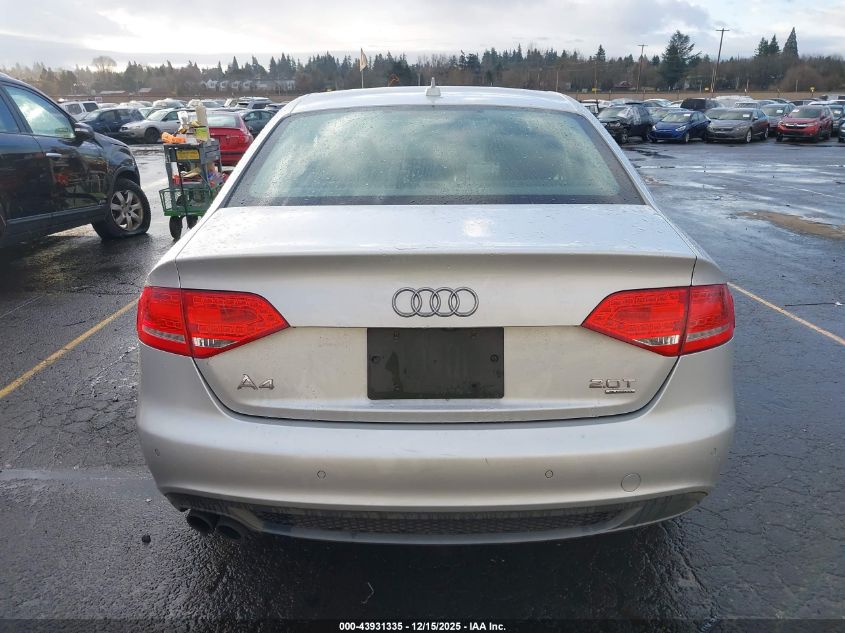 2012 Audi A4 2.0T Premium VIN: WAUFFAFL0CN017286 Lot: 43931335