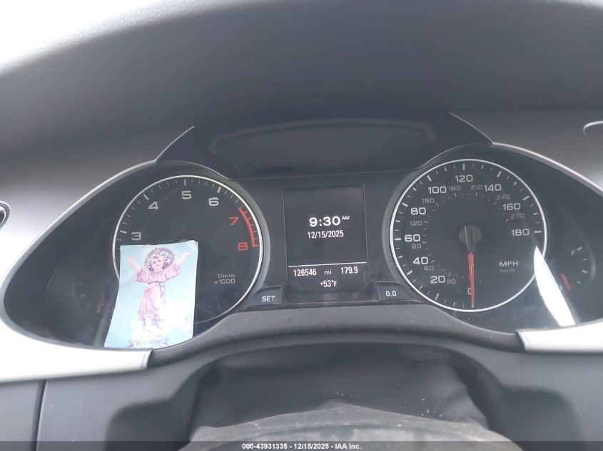 2012 Audi A4 2.0T Premium VIN: WAUFFAFL0CN017286 Lot: 43931335