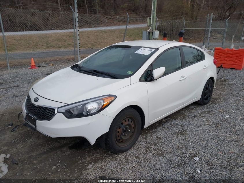 2016 Kia Forte Lx VIN: KNAFK4A64G5616602 Lot: 43931369