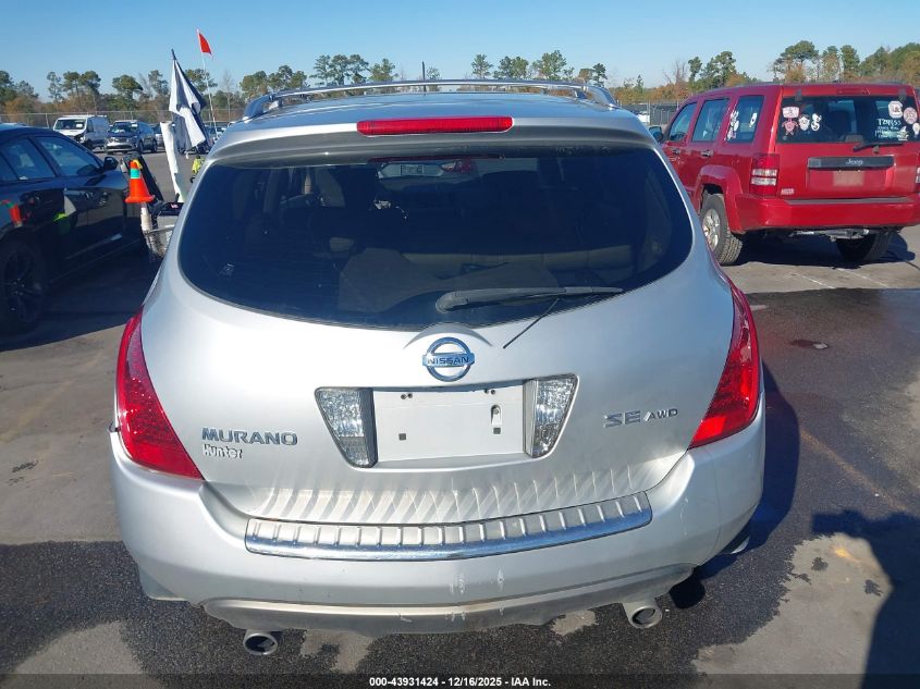 2007 Nissan Murano Se VIN: JN8AZ08W47W627816 Lot: 43931424