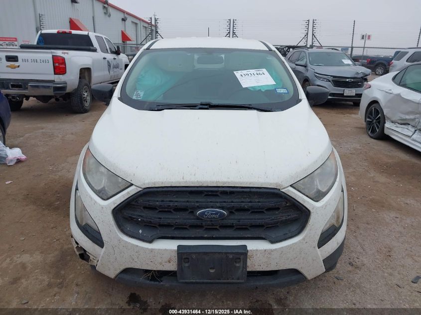 2019 Ford Ecosport S VIN: MAJ3S2FE3KC287170 Lot: 43931464