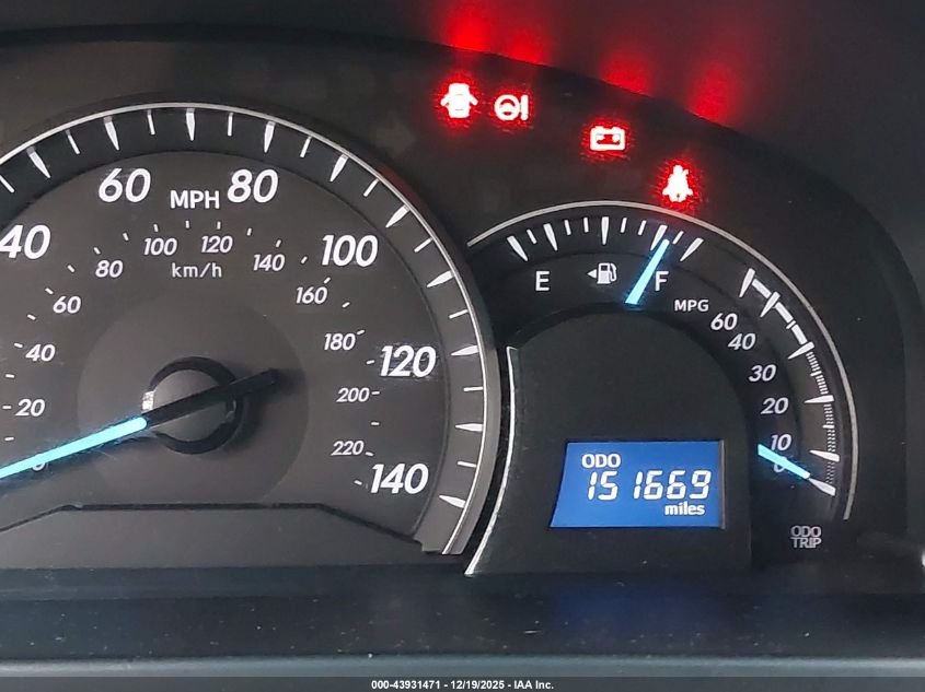 2013 Toyota Camry Le VIN: 4T4BF1FK7DR302164 Lot: 43931471