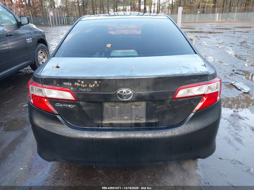 2013 Toyota Camry Le VIN: 4T4BF1FK7DR302164 Lot: 43931471