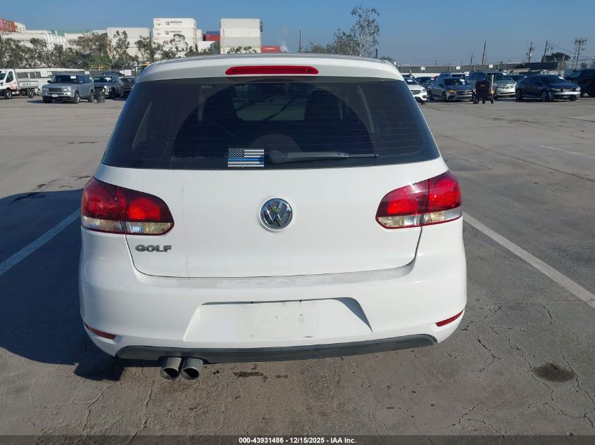 2010 Volkswagen Golf 4-Door VIN: WVWDB7AJ7AW374485 Lot: 43931486