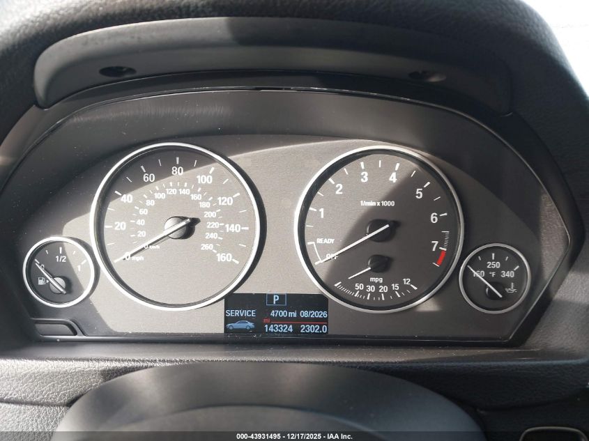 2015 BMW 328I VIN: WBA3A5G5XFNS85808 Lot: 43931495